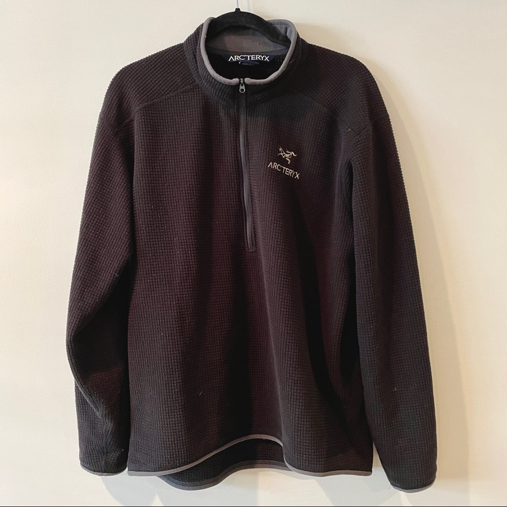 Mens Arcteryx Ploartec Half Zip Fleece Charcoal